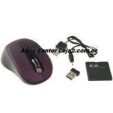 Mouse Wireless 2.4 GHz Optical com Mini Receptor USB e Cabo